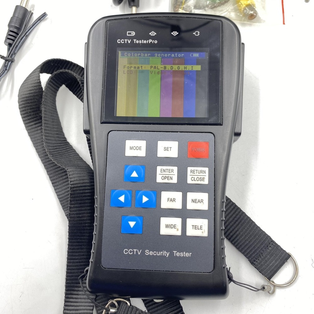 CCTV TesterPro Security Tester EV-TFSQT R280 RS485 PTZ‎ BNC Video Kit Bag Cables